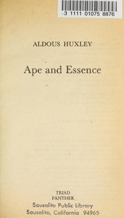 Cover of: Ape and essence