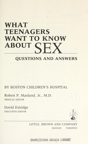 What Teenagers Know About Sex 13