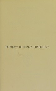 Cover of: Elements of human physiology