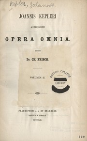 Cover of: Opera omnia. by Johannes Kepler