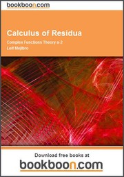 Cover of: Calculus of Residua Complex Functions Theory a-2