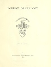 Borron genealogy by J. Paul Rylands