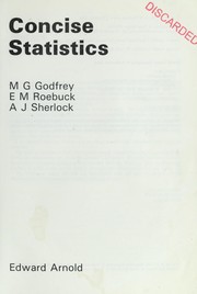 Cover of: Concise statistics by M. G. Godfrey