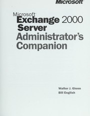 Microsoft Exchange 2000 server administrator's companion by Walter J. Glenn, Bill English