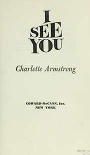 Cover of: I see you.