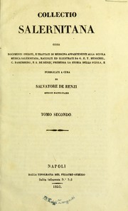Cover of: Collectio Salernitana by Salvatore de Renzi, August Wilhelm Eduard Theodor Henschel, Charles Daremberg