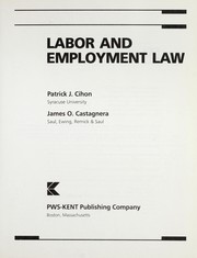 Cover of: Labor and employment law