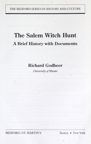 The Salem witch hunt by Richard Godbeer