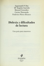 Cover of: Dislexia Y Dificultades De Lectura: Una Guia Para Maestros