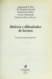 Cover of: Dislexia Y Dificultades De Lectura by Das, J. P.