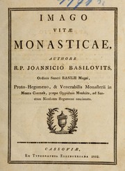 Cover of: Imago vitae monasticae