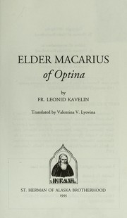 Cover of: Elder Macarius of Optina