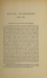 Cover of: Lincoln on a government bank