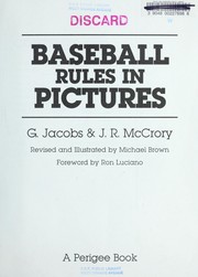 Cover of: Baseball rules in pictures by A. G. Jacobs