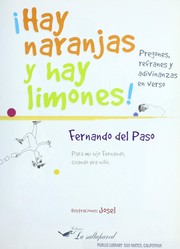 Cover of: ℗ŁHay naranjas y hay limones!: pregones, refranes y adivinanzas en verso
