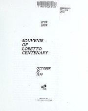 Cover of: Souvenir of Loretto centenary, October 10, 1899: 1799-1899.