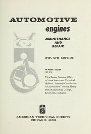 Cover of: Automotive engines: maintenance and repair