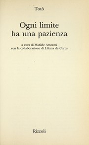 Cover of: Ogni limite ha una pazienza