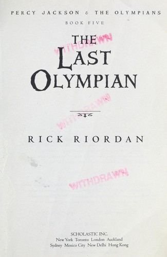 The Last Olympian by Rick Riordan