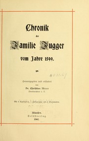 Cover of: Chronik der familie Fugger vom jahre 1599