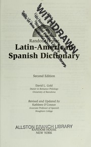 Cover of: Random House Latin-American Spanish dictionary by David L Gold