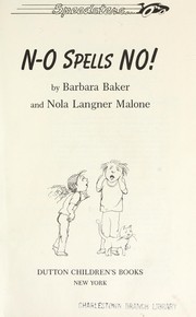 Cover of: N-O spells no!