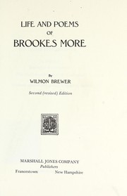 Life and poems of Brookes More by More, Brookes