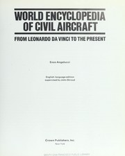 Cover of: World encyclopedia of civil aircraft : from Leonardo da Vinci to the present