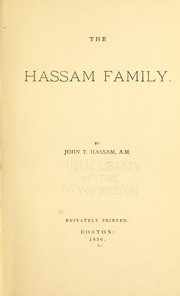 Cover of: The Hassam family by John T. Hassam