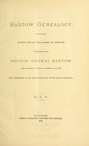 Bartow genealogy