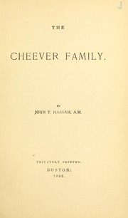 Cover of: The Cheever family