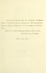 Cover of: Genealogy of Joseph Beal and Elizabeth (Cleghorn) Beal of Perinton, Monroe County, New York: and Rollin Lenawee County, Michigan, with an account of pioneer life