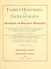 Family histories and genealogies by Edward Elbridge Salisbury