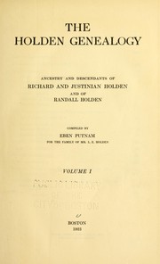 Cover of: The Holden genealogy by Eben Putnam