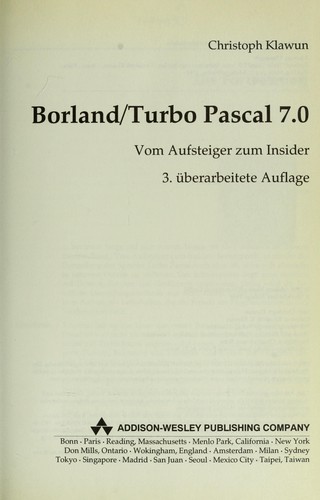 turbo pascal books