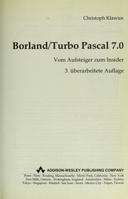 Cover of: Borland, Turbo Pascal 7.0: vom Aufsteiger zum Insider