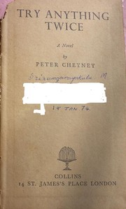 Try anything twice by Peter Cheyney