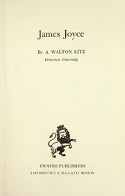 Cover of: James Joyce (Twayne's English Authors Series)