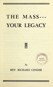 Cover of: The Mass by Richard Ginder