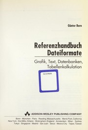 Cover of: Referenzhandbuch Dateiformate by Günter Born