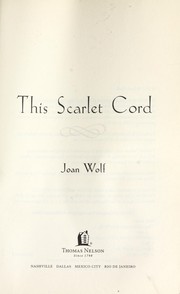 Cover of: This scarlet cord