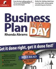 Cover of: Business Plan in a Day: Get It Done Right, Get It Done Fast!