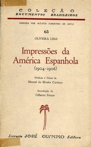 Cover of: Impressões da América Espanhola by Manuel de Oliveira Lima