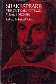 Cover of: Shakespeare: the critical heritage.