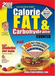 Cover of: Calorie King: Calorie fat & carbohydrate counter by Allan Borushek