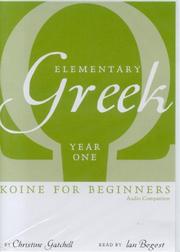 Front cover of Elementary Greek by Christine Gatchell