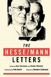 Cover of: The Hesse-mann Letters by Hermann Hesse, Thomas Mann, Pete Hamill
