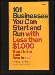 Cover of: 101 Businesses You Can Start and Run with Less than $1000