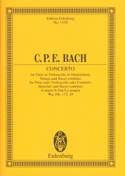 Cover of: Concerto in A Major, H 437-39, Wq 168, 172, 69 by Carl Philipp Emanuel Bach