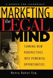 Cover of: Marketing the Legal Mind